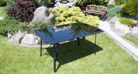 St&oacute;ł aluminiowy Verona czarny