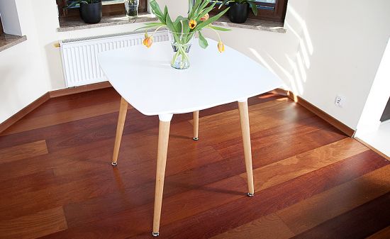 ST&Oacute;Ł NOWOCZESNE kolekcja MEDIOLAN KWADRATOWY kolor BIAŁY