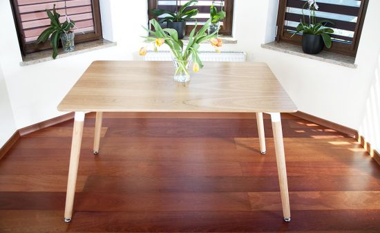 ST&Oacute;Ł NOWOCZESNE kolekcja MEDIOLAN PROSTOKĄTNY kolor BUKOWY