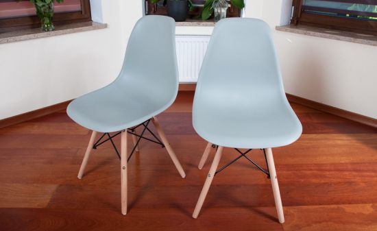 KRZESŁO SZARE NOWOCZESNE kolekcja MEDIOLAN do kuchni i jadalni 