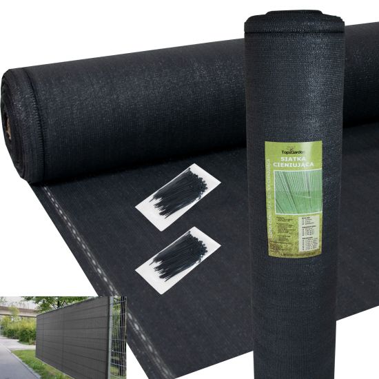 SIATKA OSŁONOWA cieniująca 95% CIEŃ GRAFIT 