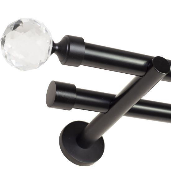 KARNISZ PODW&Oacute;JNY fi 19+19 CZARNY MAT PARYS