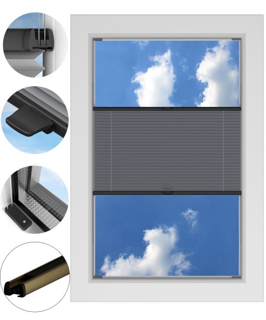 Roleta Plisowana ZACIEMNIAJĄCA inwazyjna PROFIL SZAMPAŃSKI na wymiar