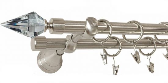 Karnisz VENETO Stal Nierdzewna, Podw. 19 + 19 wspornik regulowany