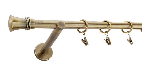 Karnisz PRINCE Antyk Mosiądz, Pojedynczy 19 wspornik prosty