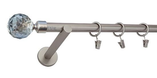 Karnisz PARYS Satyna Nikiel, Pojedynczy 19 wspornik prosty