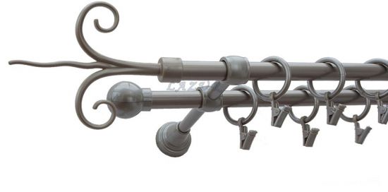 Karnisz Motyw Kute Satyna, Podw&oacute;jne 16 + 16 FANTAZJA