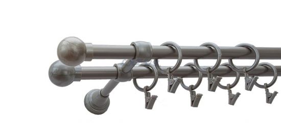 Karnisz Motyw Kute Satyna, Podw&oacute;jne 16 + 16 KULA