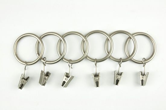 K&Oacute;ŁKO Z ŻABKĄ DO KARNISZY O ŚREDNICY FI 25 MM SATYNA NIKIEL - 10 sztuk