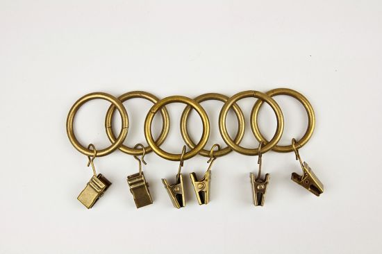 K&Oacute;ŁKO Z ŻABKĄ DO KARNISZY O ŚREDNICY FI 16-19 MM ANTYK MOSIĄDZ - 10 sztuk 