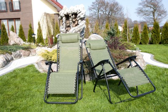 Luksusowy Leżak Rozkładany Relaksacyjno - Wypoczynkowy ZIELONY