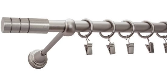 Karnisz GAO Satyna Nikiel, Pojedynczy 19 rura gładka