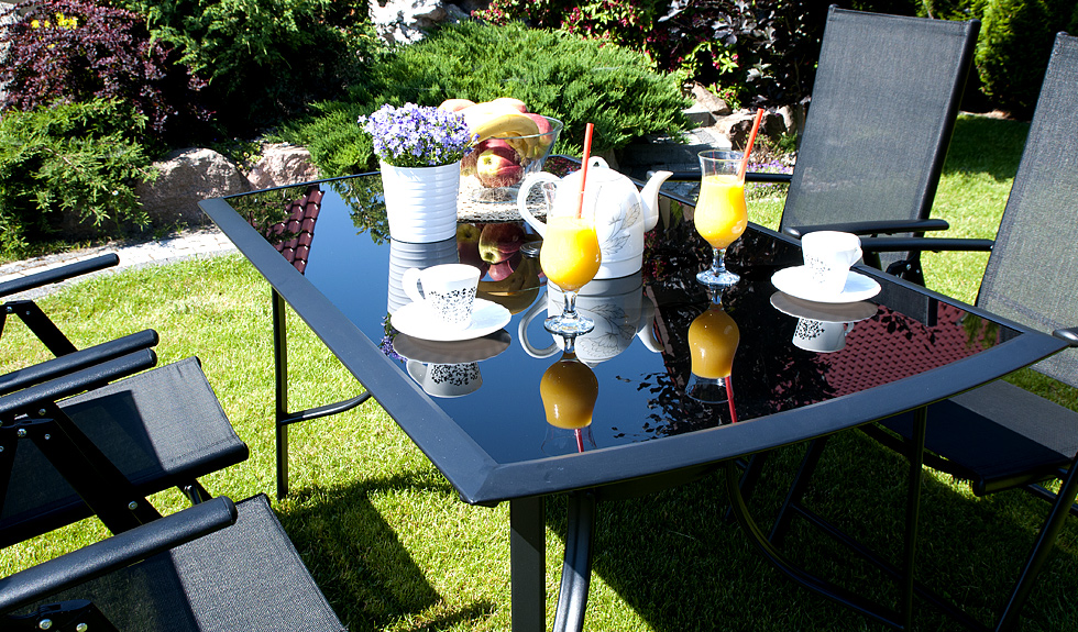 wodospad zestaw verona czarne ogr&oacute;d wypoczynek srebrno czarny zestaw 4 krzesła czarny srebrno czarny 