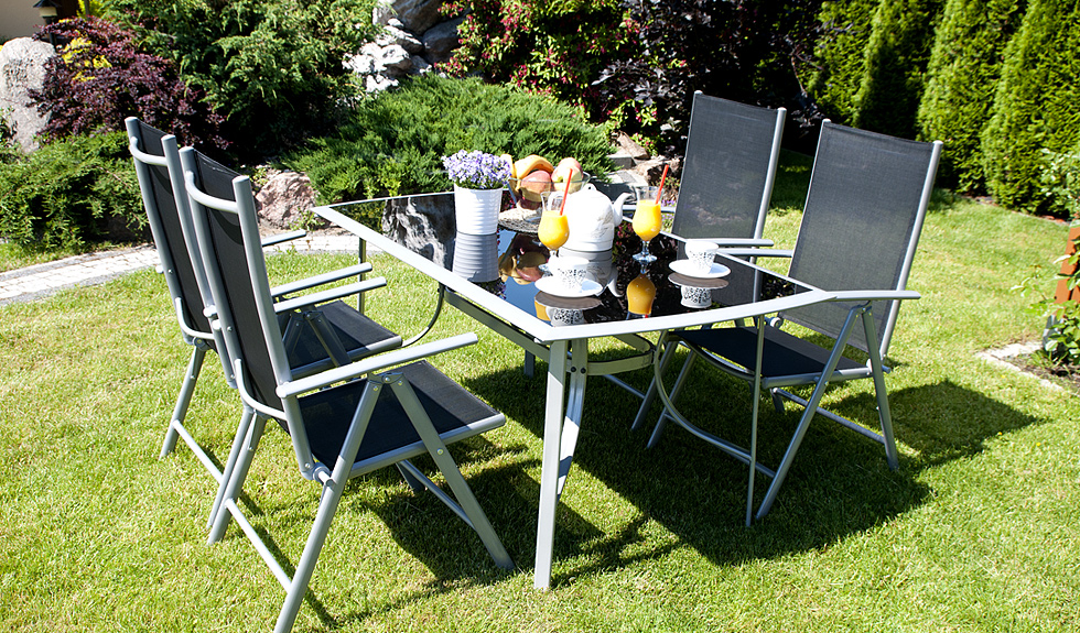 verona zestaw czarny galeria ogr&oacute;d srebrno czarny zestaw ogrodowy 4 krzesla czarny srebro czarny