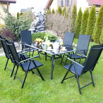 St&oacute;ł aluminiowy Verona czarny