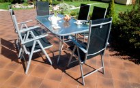 St&oacute;ł metalowy TORINO srebrny