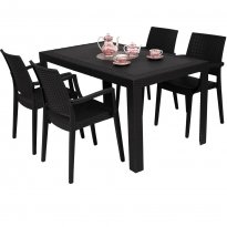 St&oacute;ł URANO PCV technorattan Czarny