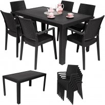 St&oacute;ł URANO PCV technorattan Czarny