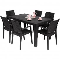 St&oacute;ł URANO PCV technorattan Czarny