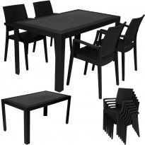 St&oacute;ł URANO PCV technorattan Czarny