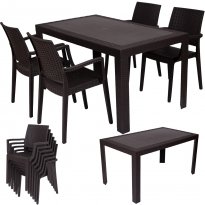 St&oacute;ł URANO PCV technorattan Brązowy