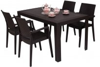 St&oacute;ł URANO PCV technorattan Brązowy