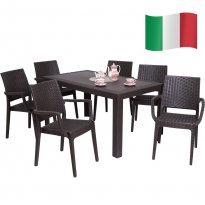 St&oacute;ł URANO PCV technorattan Brązowy