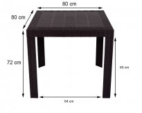 St&oacute;ł SATURNO PCV technorattan Brązowy