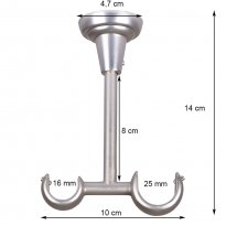 WSPORNIK SUFITOWY 25+16 KARNISZ SATYNA